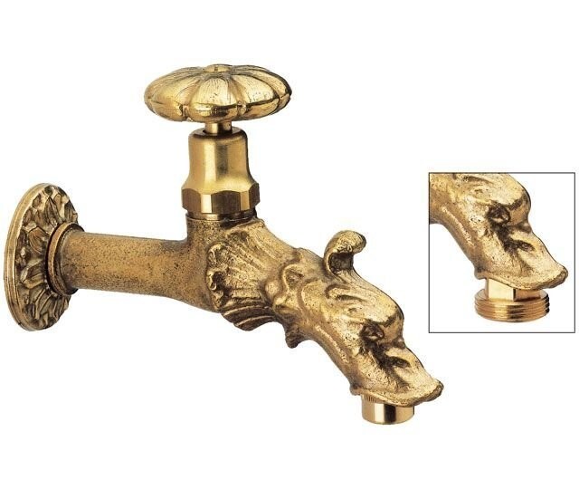 SAPHO - Retro zahradní ventil s rozetou, bronz CH123