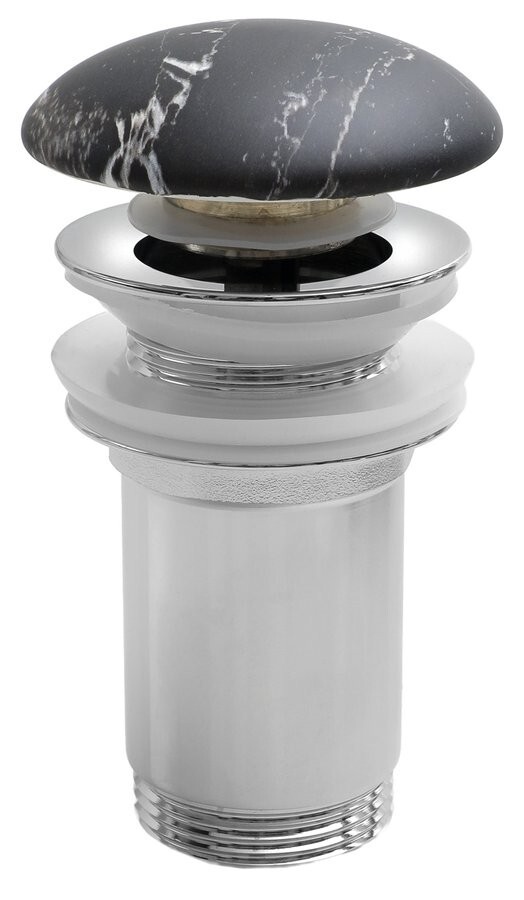 SAPHO - Umyvadlová výpust 5/4“, click-clack, keramická zátka, 10-50, carnico mramor AR900CM