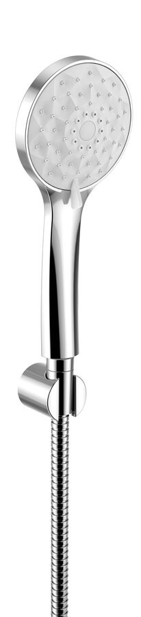SAPHO - Sprchová souprava, 4 režimy sprchování, silikon trysky, pevný držák, hadice 1500, chrom 1204-61