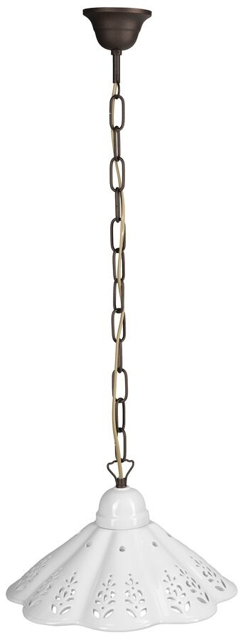 SAPHO - LAMPEDUSA závěsné svítidlo E27, 60W, 230V, IP21, keramické stínítko 30cm, mosazný řetěz MC111C