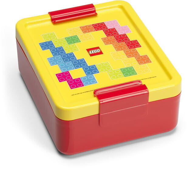 LEGO Brick box na desiatu - červená/žltá