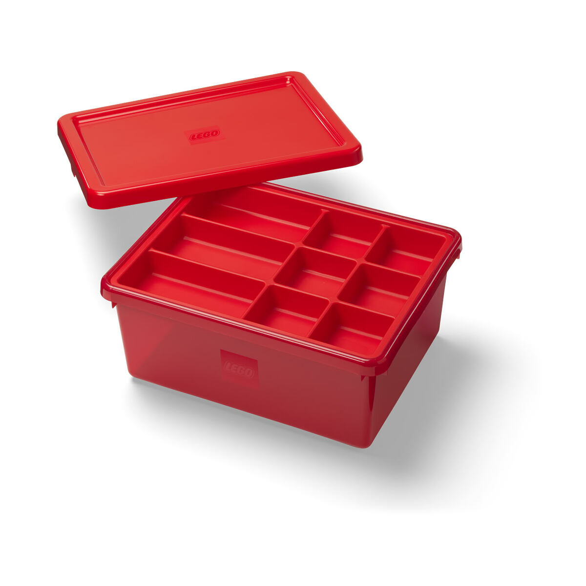 LEGO úložný box s organizérom - červený