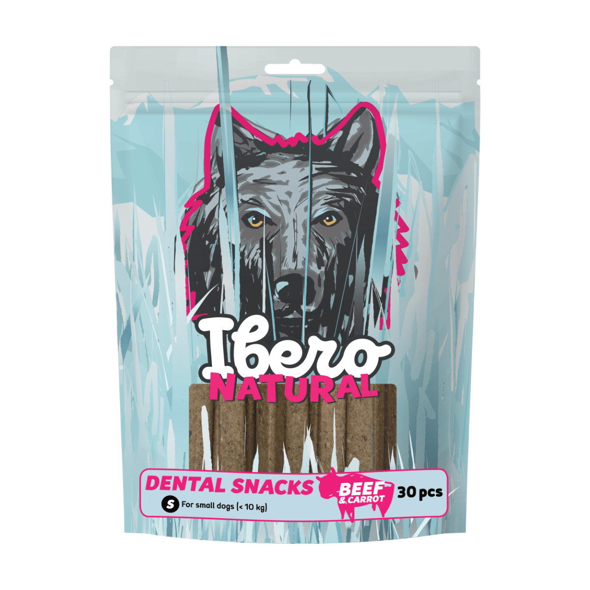 Ibero Cold Pressed Dental Snack Hovädzie/Mrkva - S (30ks)