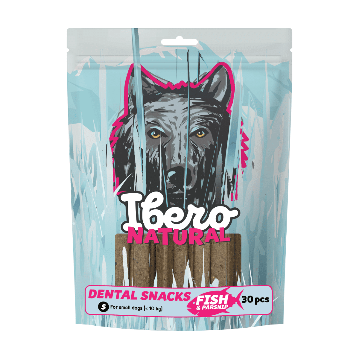 Ibero Cold Pressed Dental Snack Ryba/Pastinák - S (30ks)