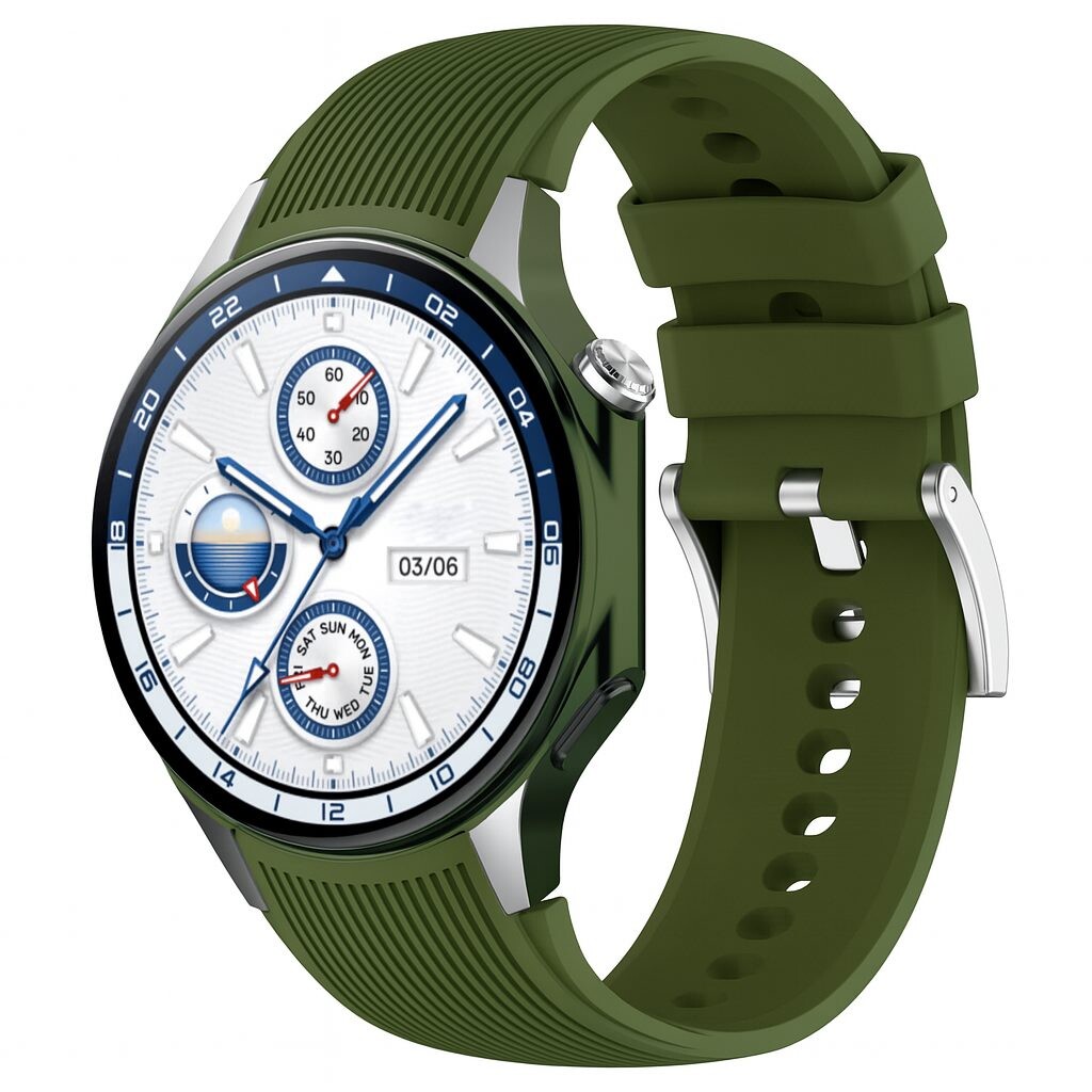 Siliconový remienok pre Oppo watch X - Tmavo zelený
