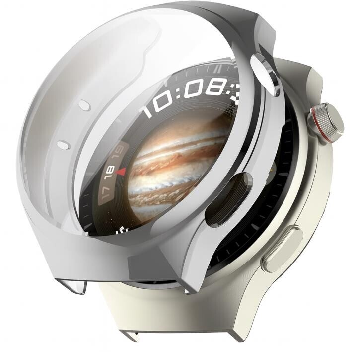 Silikónový kryt pre Huawei Watch 4 Pro - Strieborný