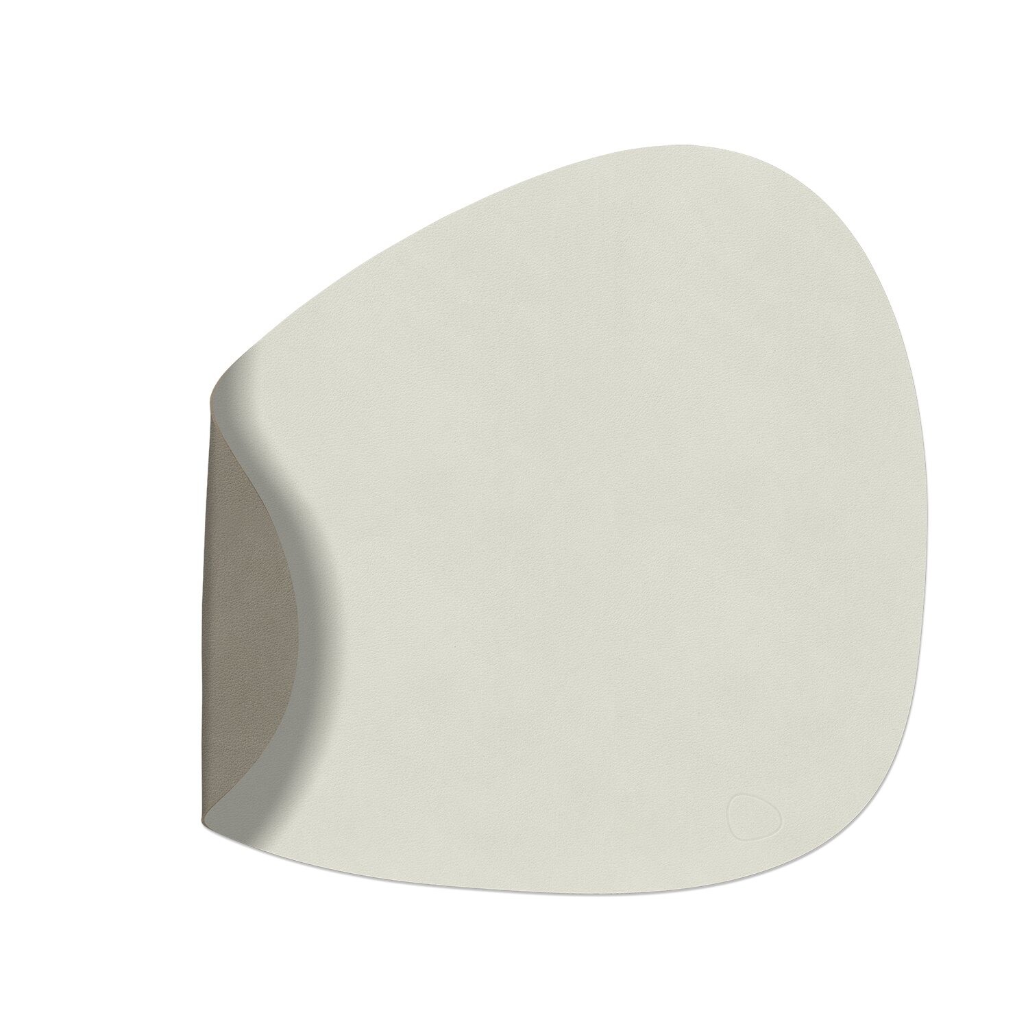 Prestieranie CURVE NUPO 37 x 44 cm, obojstranné, ľanové / tmavé šedá, koža, LIND DNA
