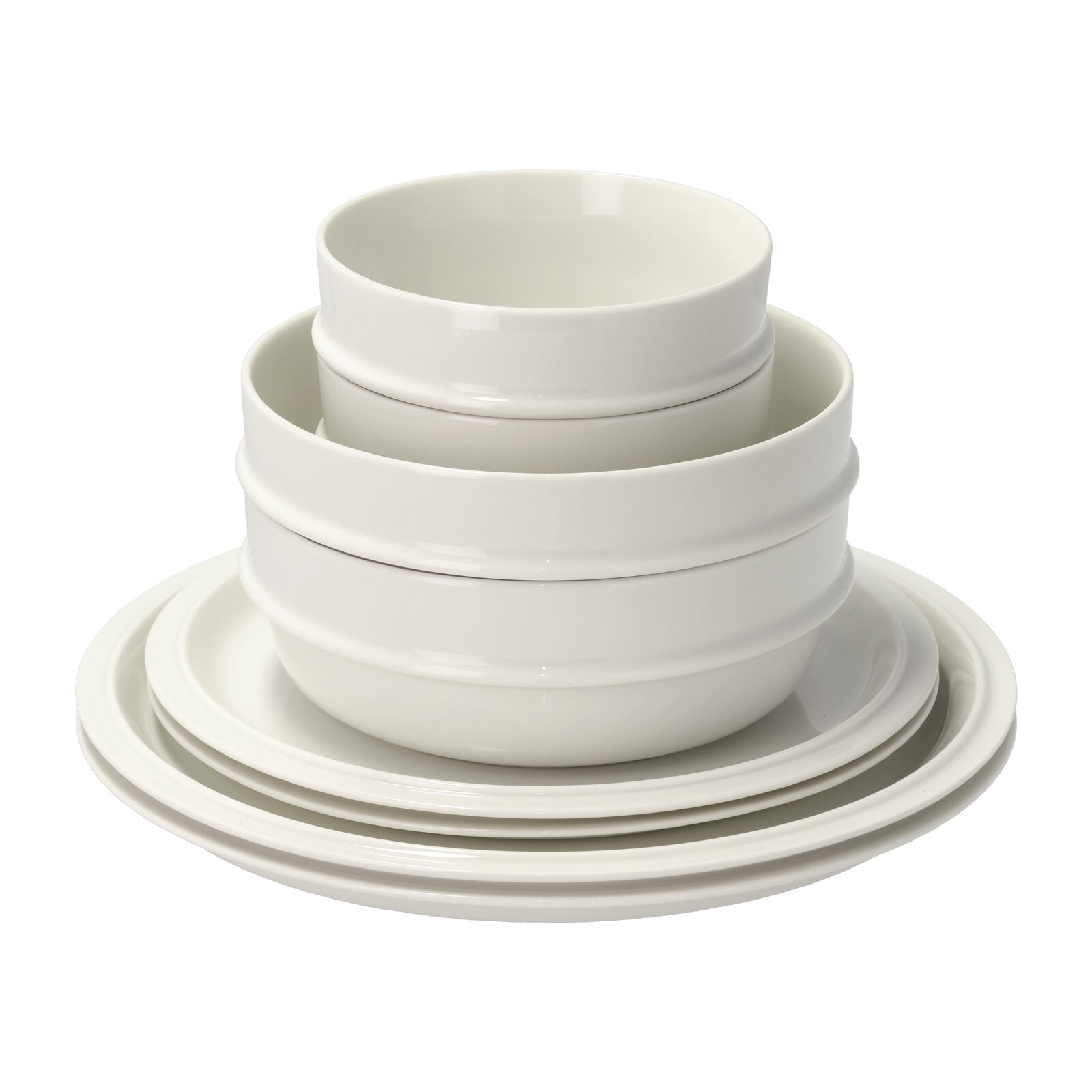 Súprava stolového riadu EAU, sada 8 ks, biela, porcelán, Zone Denmark