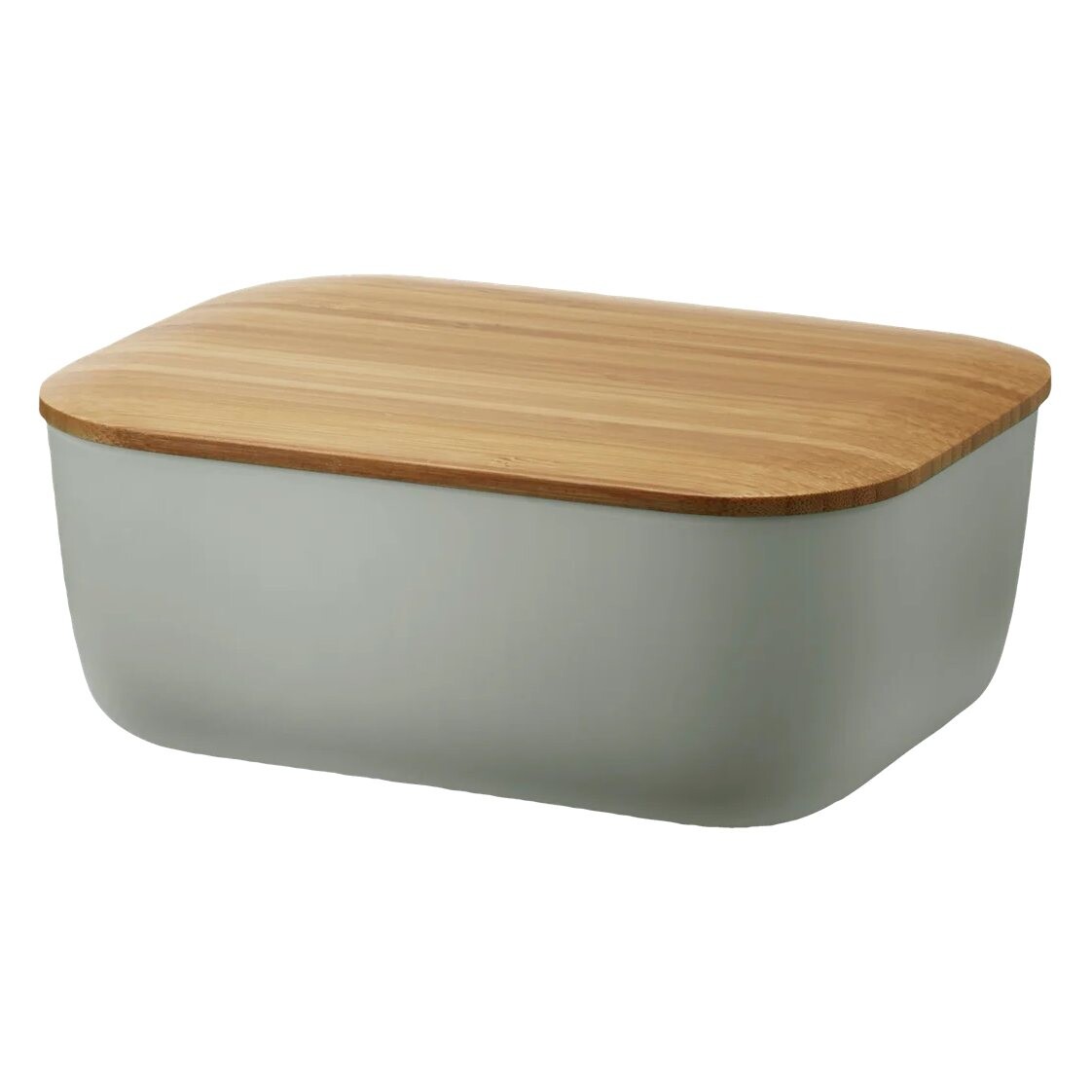 Miska na maslo BOX-IT 15 cm, teplá šedá, plast / bambus, RIG-TIG