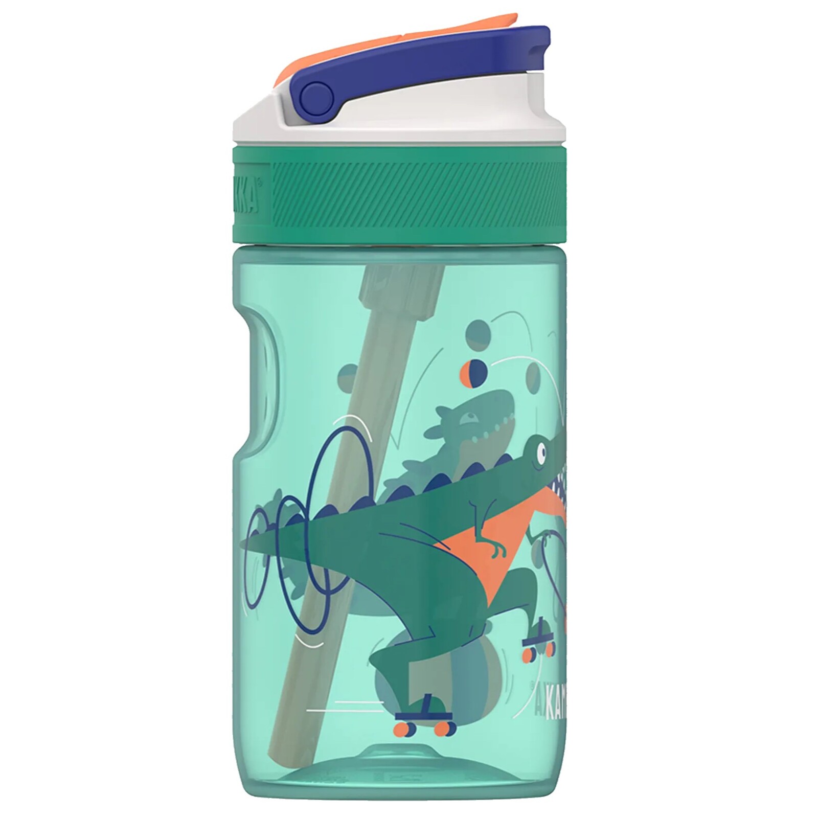 Fľaša na vodu detská LAGOON 400 ml, juggling dino, tritán, Kambukka