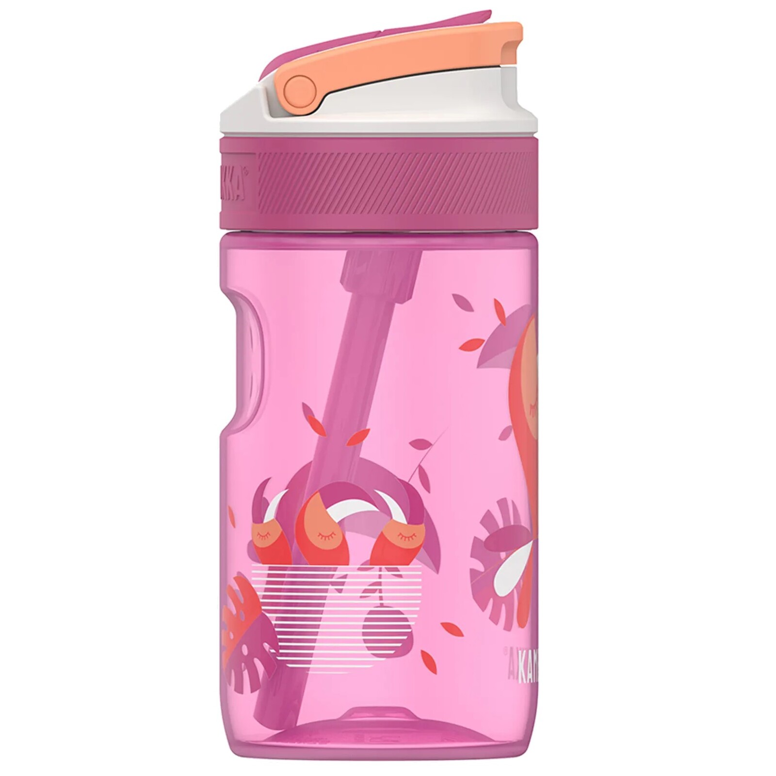 Fľaša na vodu detská LAGOON 400 ml, Toekán love, tritán, Kambukka