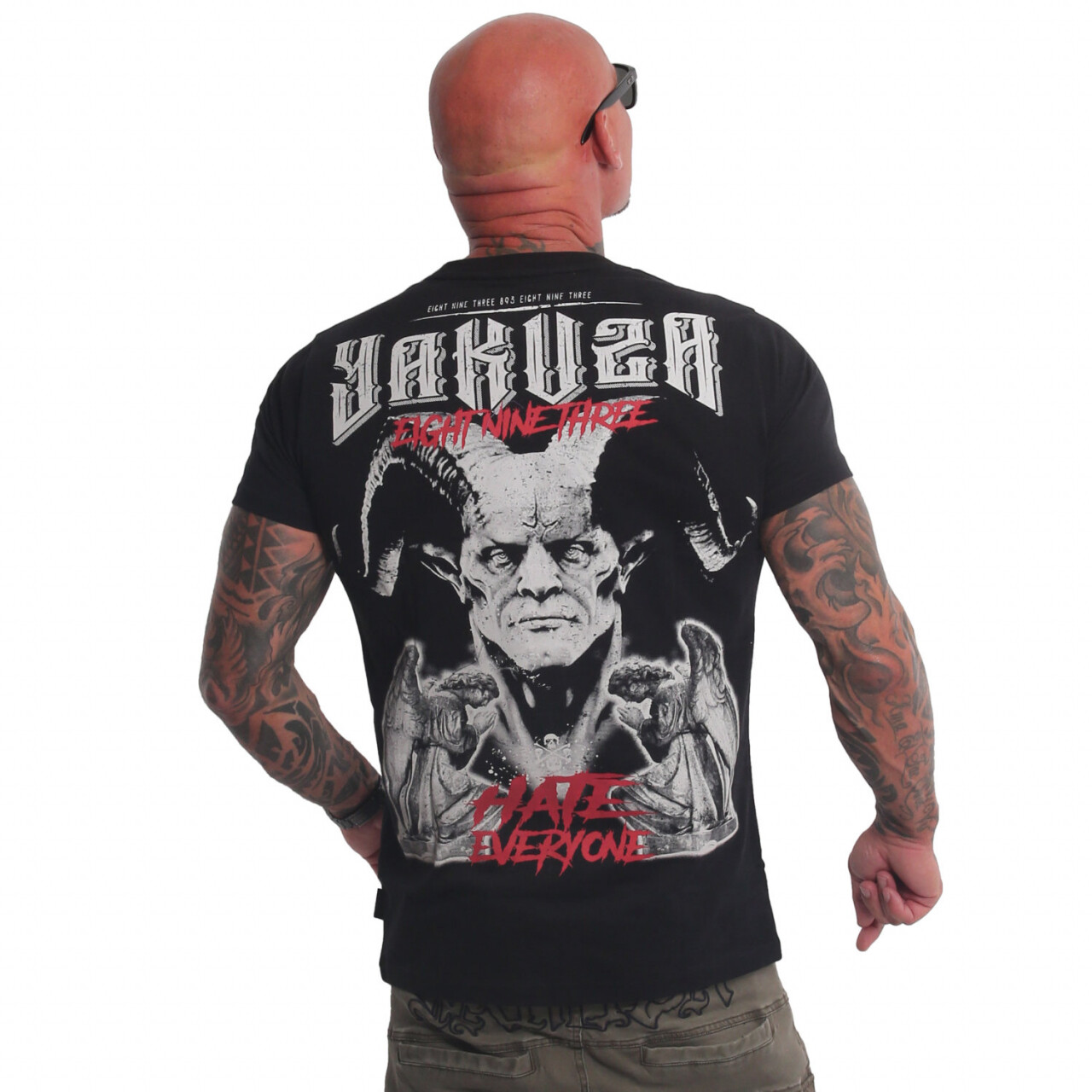 Tričko pánske Yakuza Hate - čierne-sivé, M