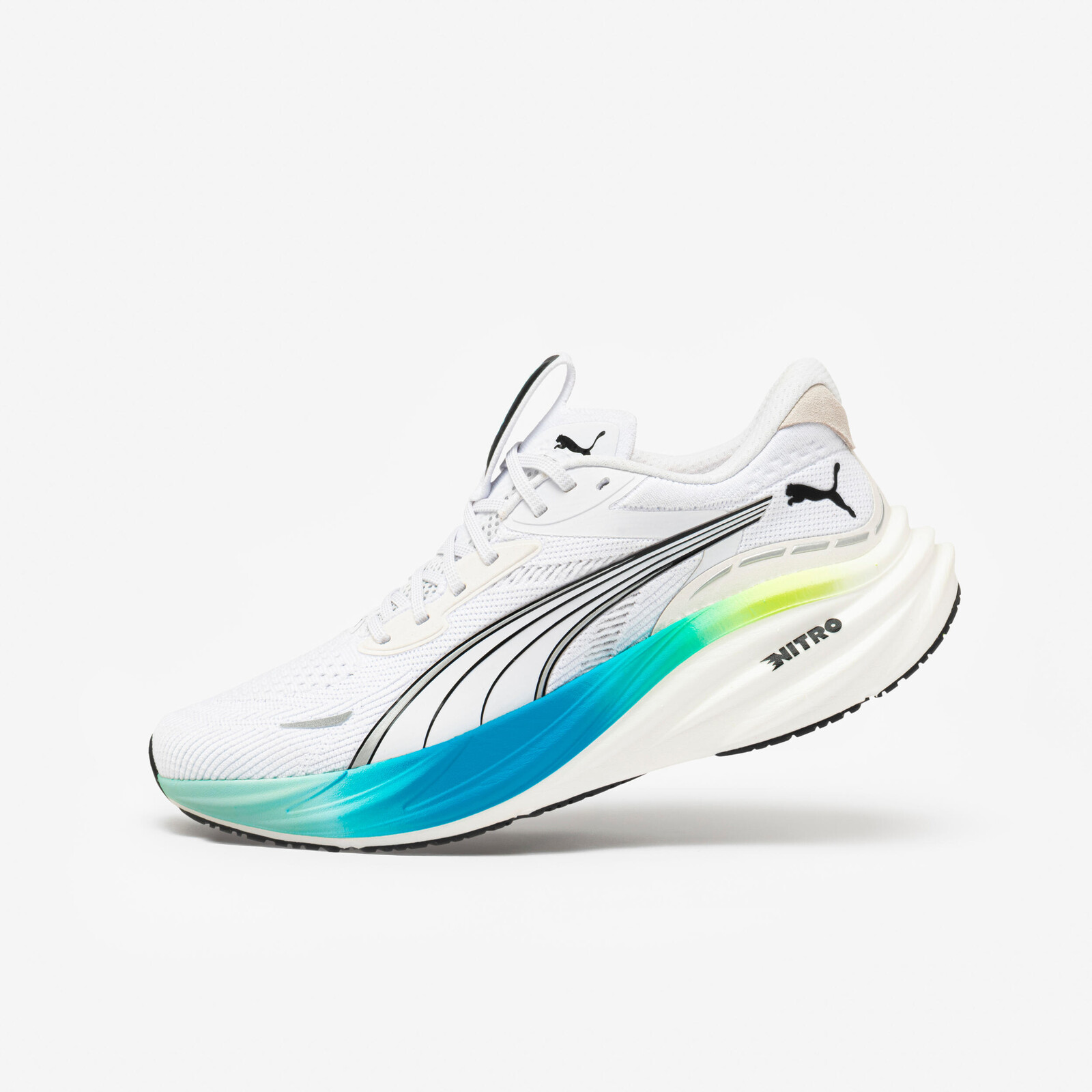 PUMA Magnify Nitro 3 pánska bežecká obuv bielo-modro-zelená