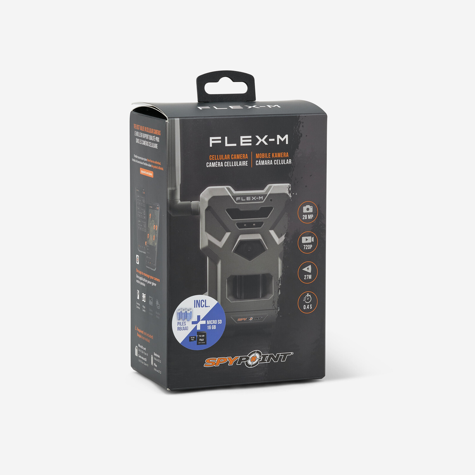 SPYPOINT Flex-M fotopasca + 8 AA batérií + SD karta 16GB