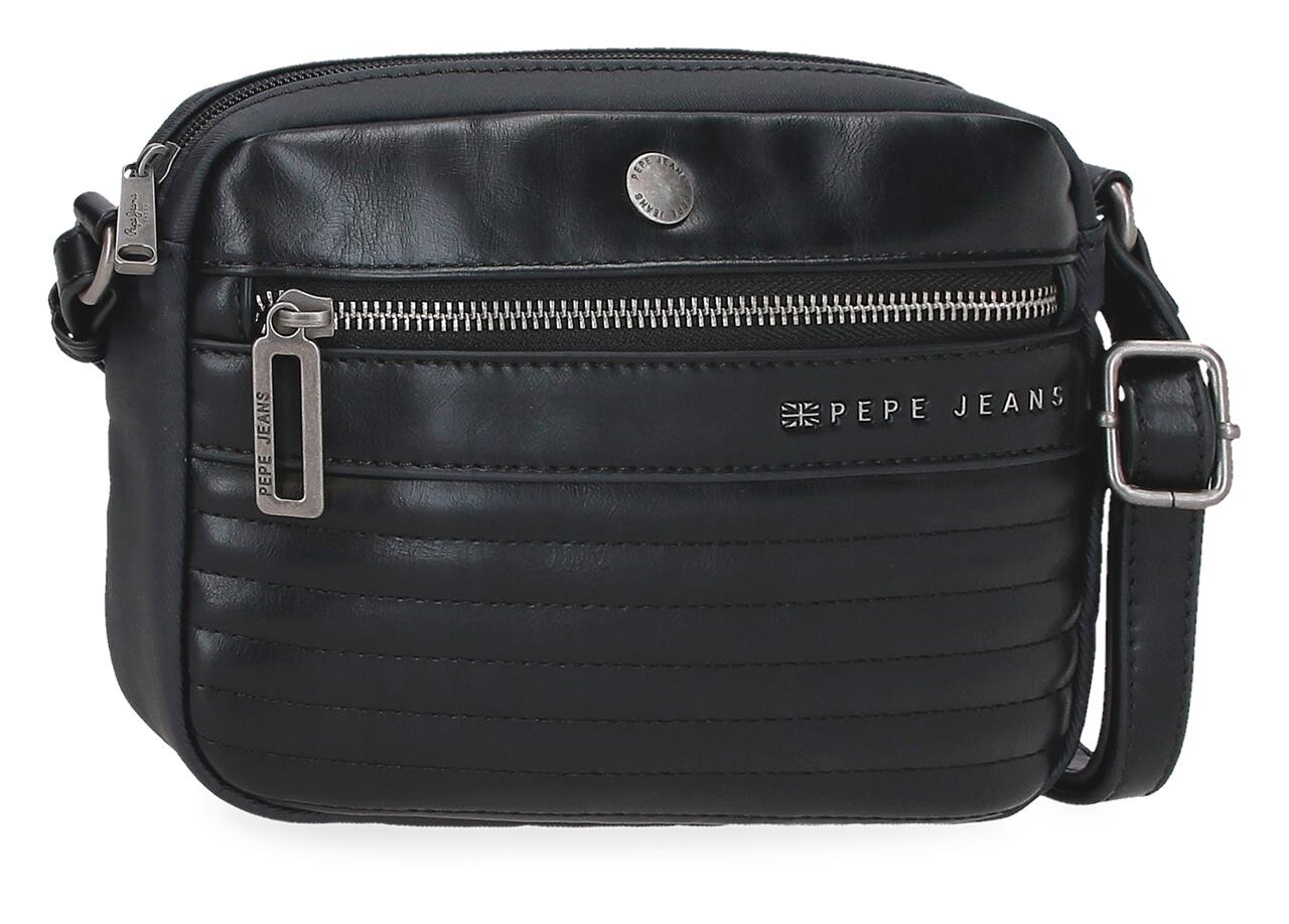 Dámska crossbody tašky Pepe Jeans Biker - čierna 21cm