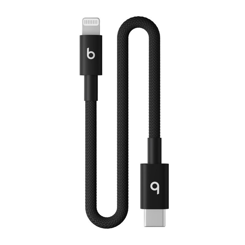 Apple Beats USB-C to Lightning Woven Short Cable (20 cm) - Bolt Black MEQM4EEA