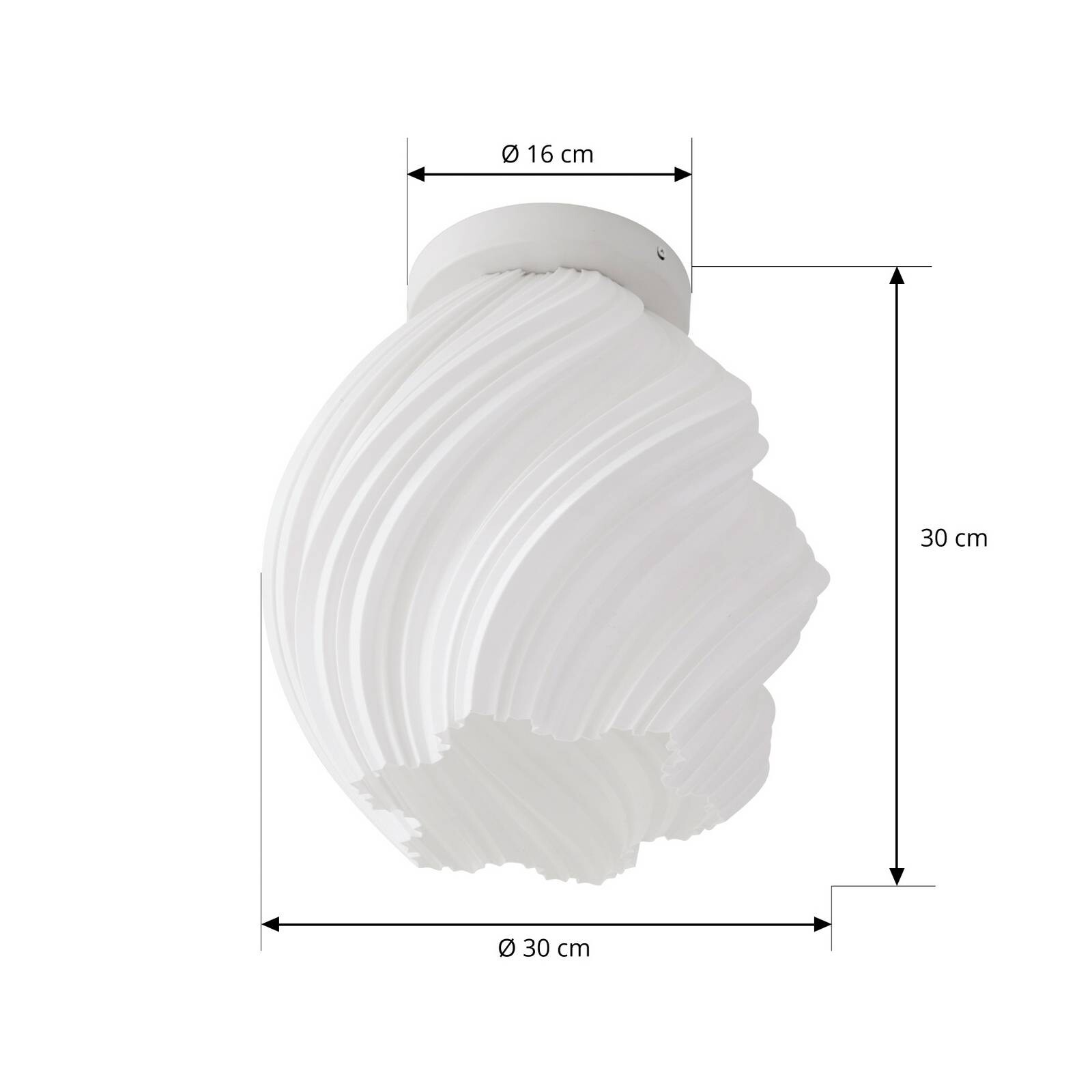 Lindby stropné svietidlo Nuvia, výška 32 cm, biele, otočné