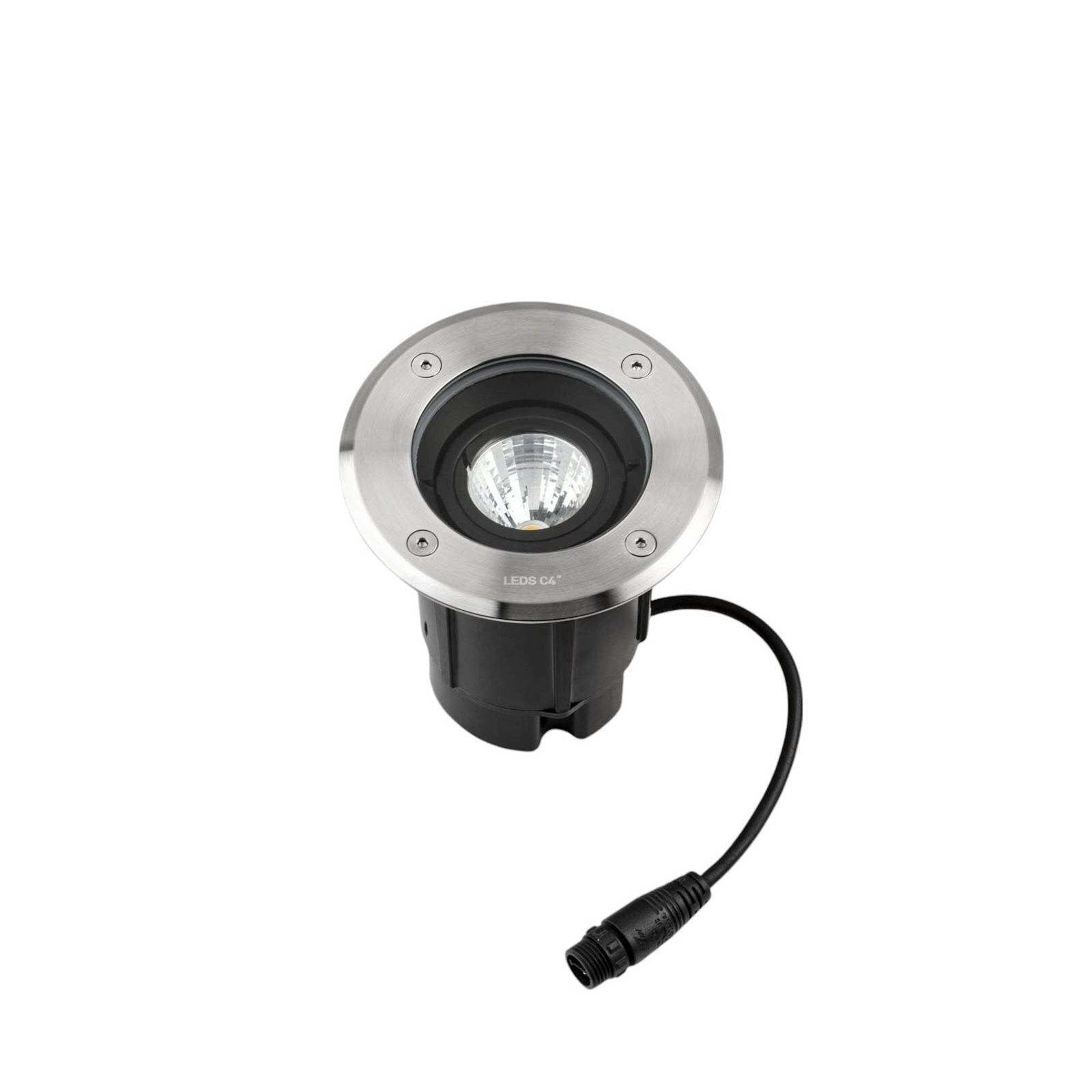 LEDS-C4 LED nájazdové svietidlá Gea Easy, 827, sivá, Ø 12,5 cm
