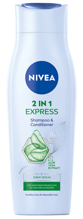 NIVEA 2v1 CARE EXPRESS - Šampón a kondicionér pre zdravé vlasy (0,25 L)