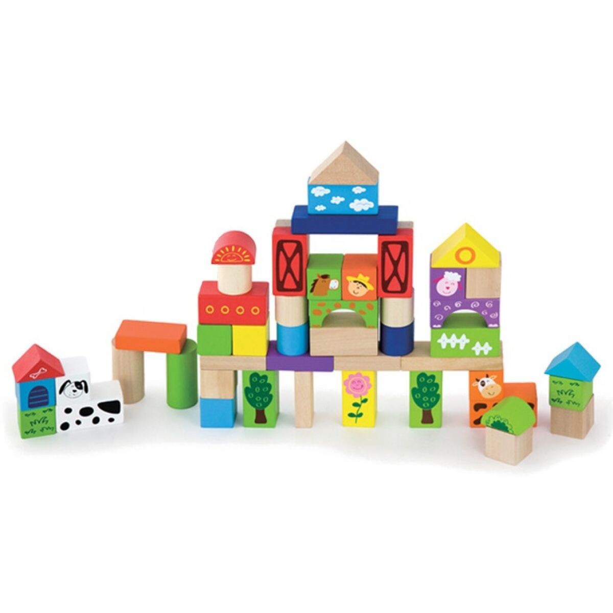 HM Studo Studo Wood Kostky farma 50 ks