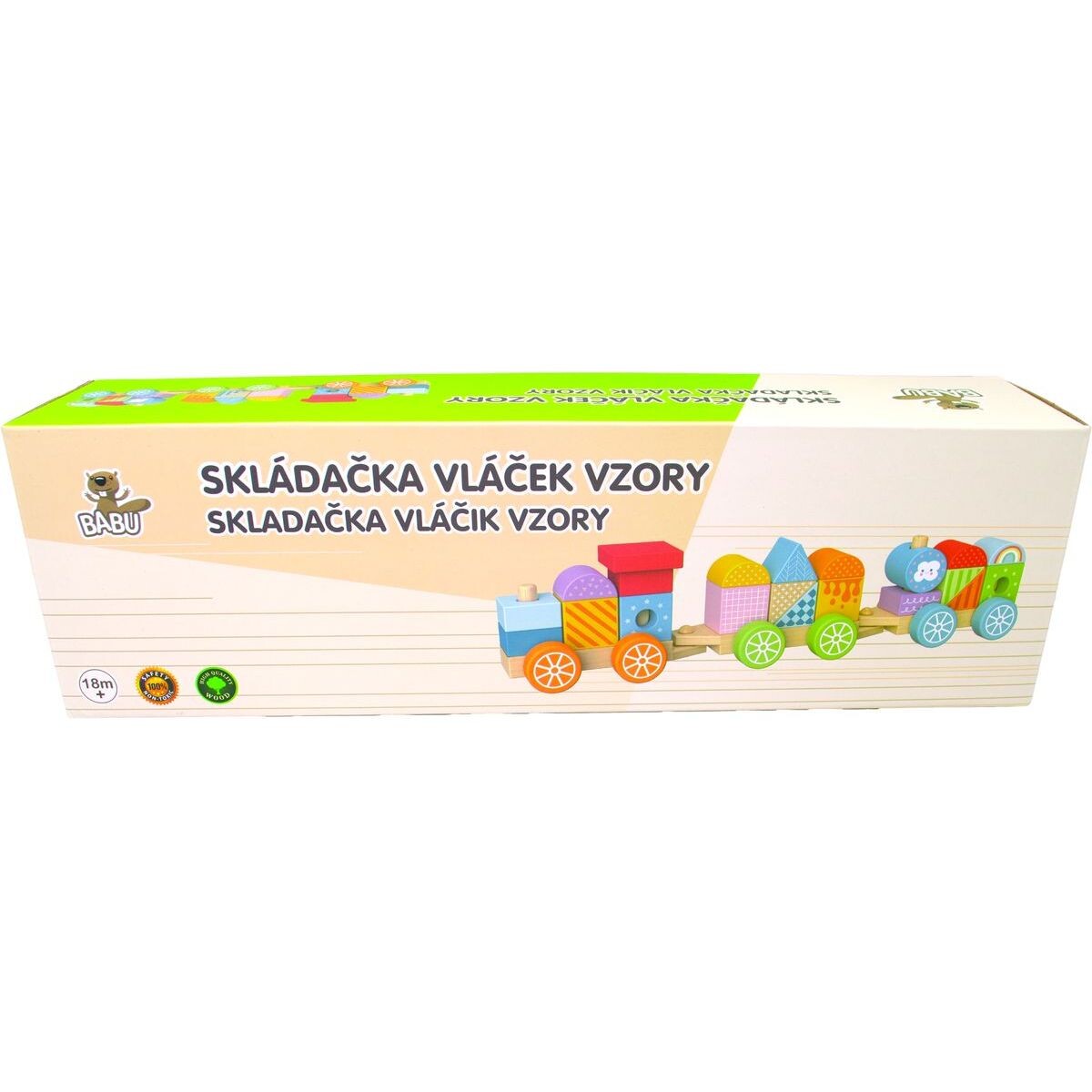 BABU - Drevený vláčik DUHA