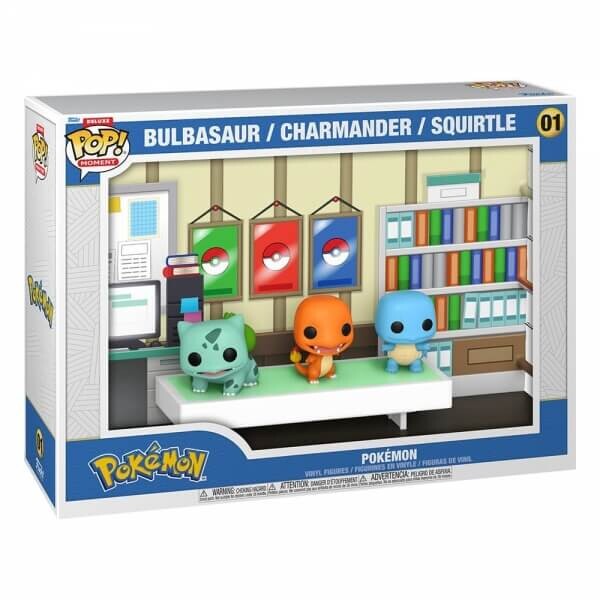 Funko Pokémon POP! figúrky Bulbasaur, Charmander, Squirtle deluxe - 9 cm