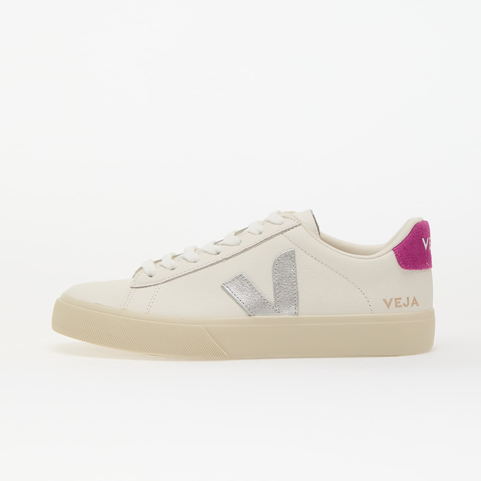 Tenisky Veja W Campo Leather Whi_Silver_Ultraviolet EUR 37