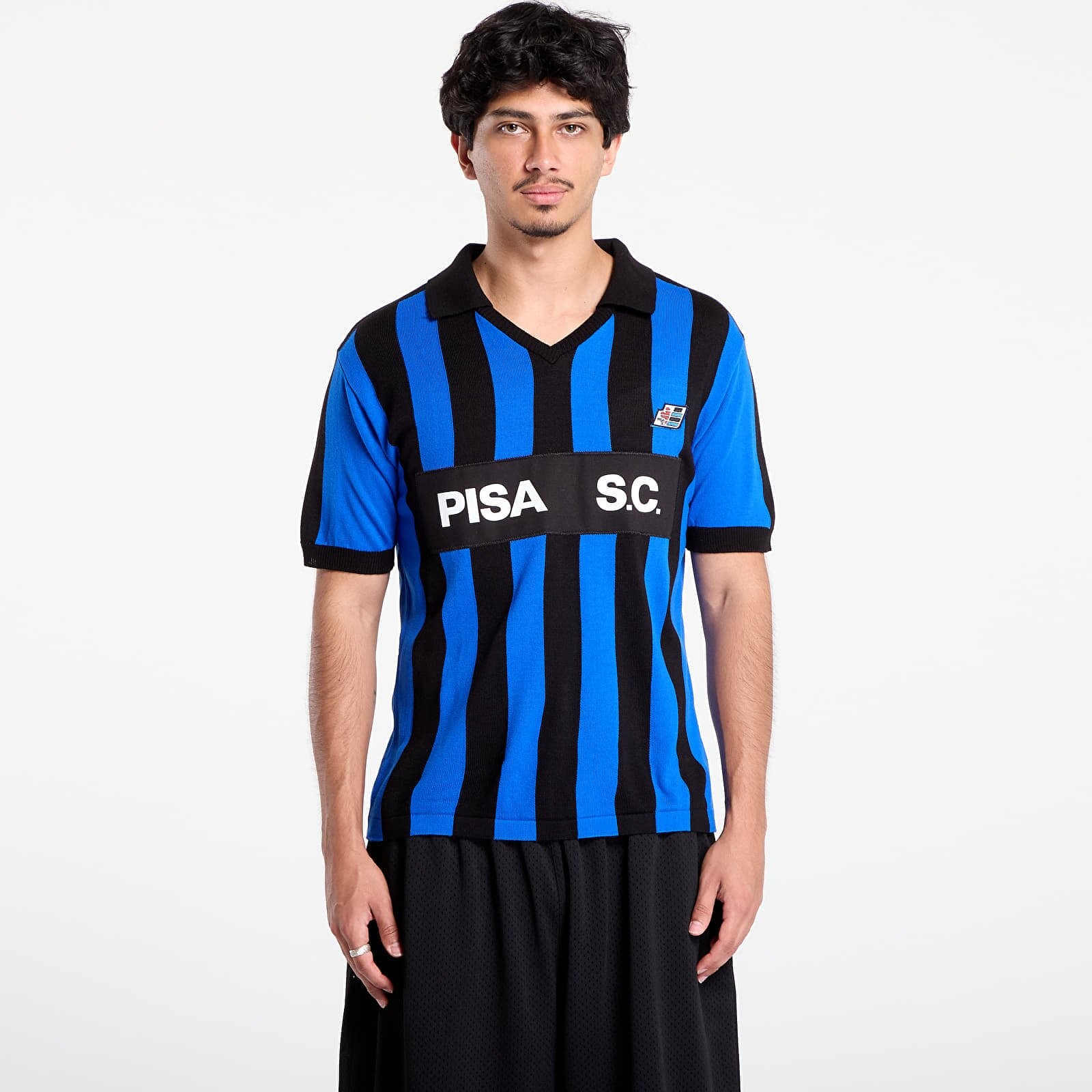 Dres COPA Pisa S.C. 1986 - 87 Retro Football Shirt Blue/ Black M