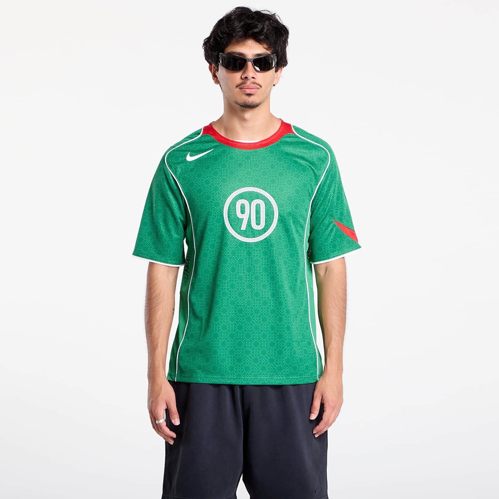 Dres Nike Total 90 Men's Dri-FIT Soccer Jersey Classic Green/ Sport Red/ White/ White L