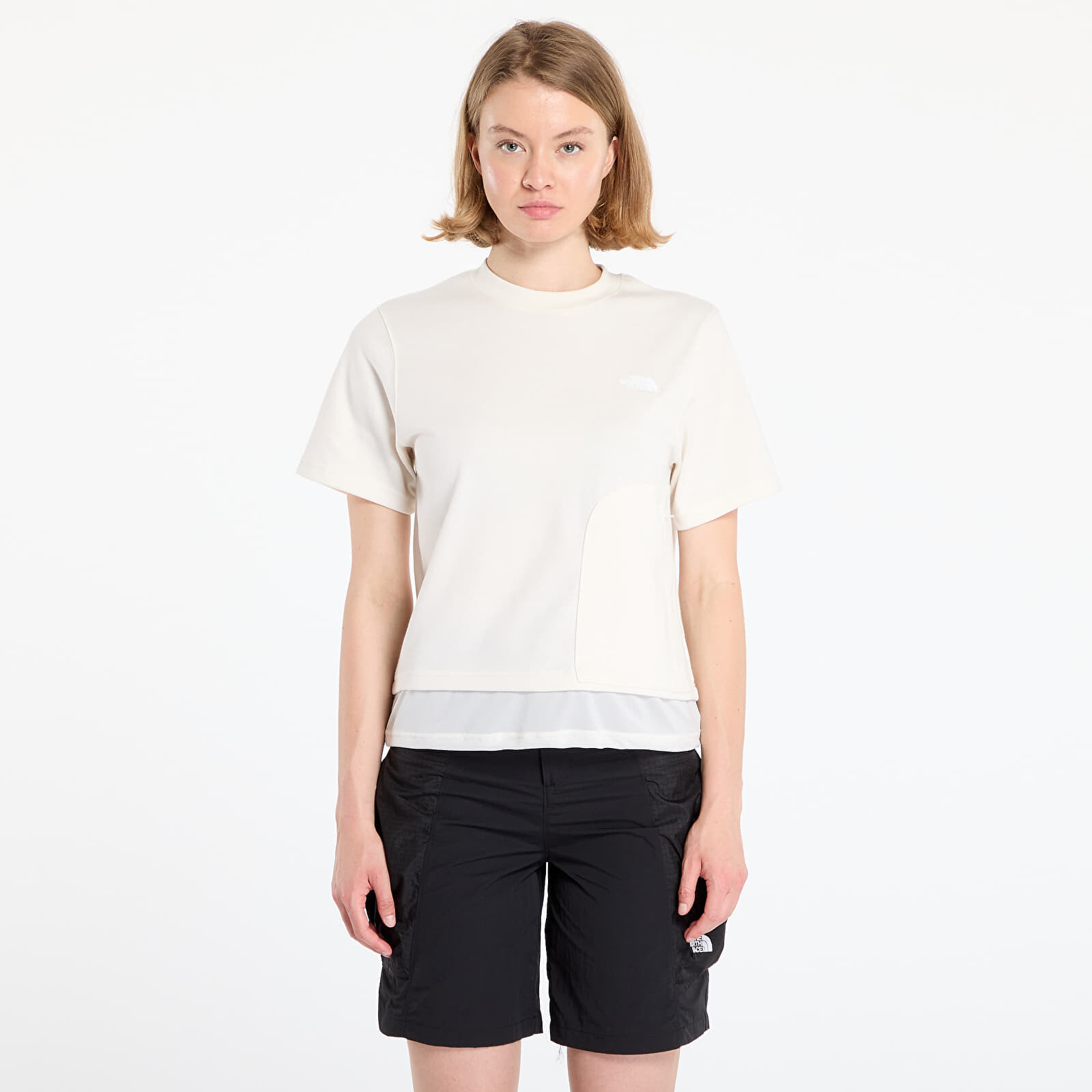 Tričko The North Face Fabric Mix Ss Tee - Ap White Dune XS