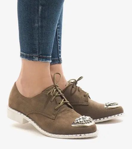 Gemre Zelená flitrovaná obuv L155