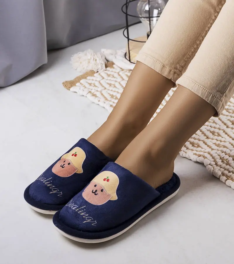 Gemre Mäkké papuče Diealings v námorníckej modrej farbe