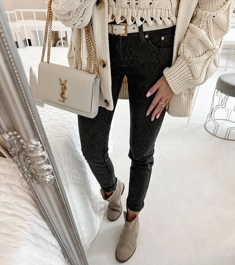 Gemre Šedé látkové nohavice Chevrette