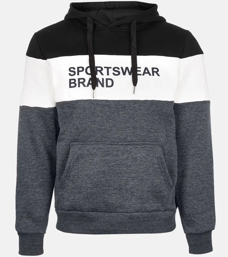 Gemre Pánska tmavosivá mikina Guerin s kapucňou