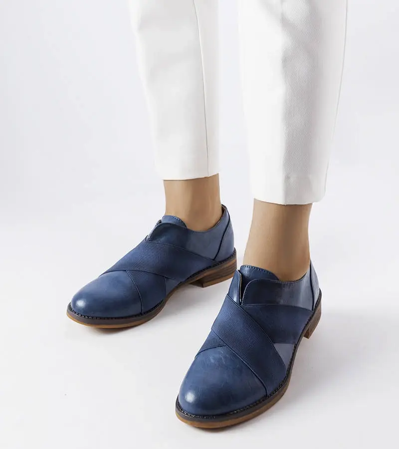 Gemre Elegantná námornícka modrá obuv Winnipeg slip-on