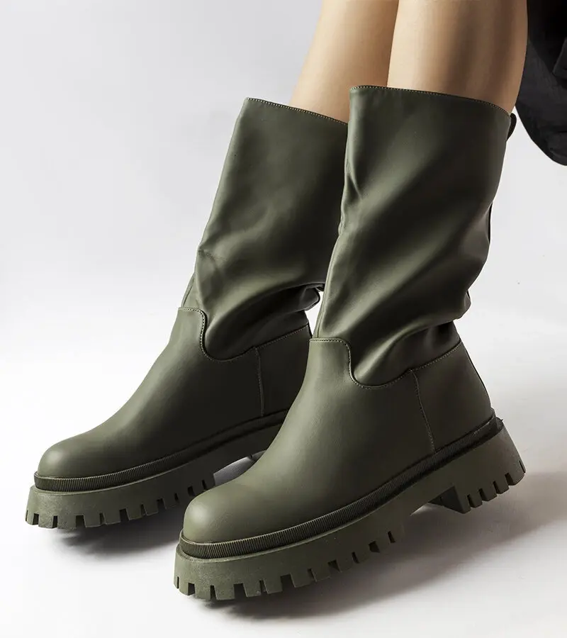 Gemre Zelené matné topánky Hollie