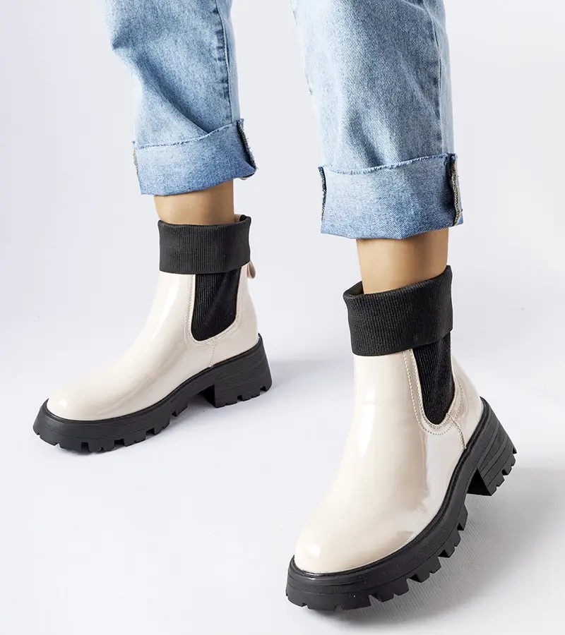 Gemre Breolungi béžové slip-on bagger topánky