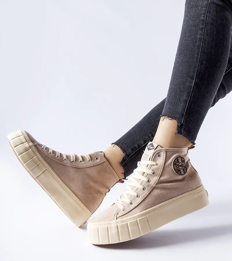 Lee Cooper - producent Beige tenisky Lee Cooper