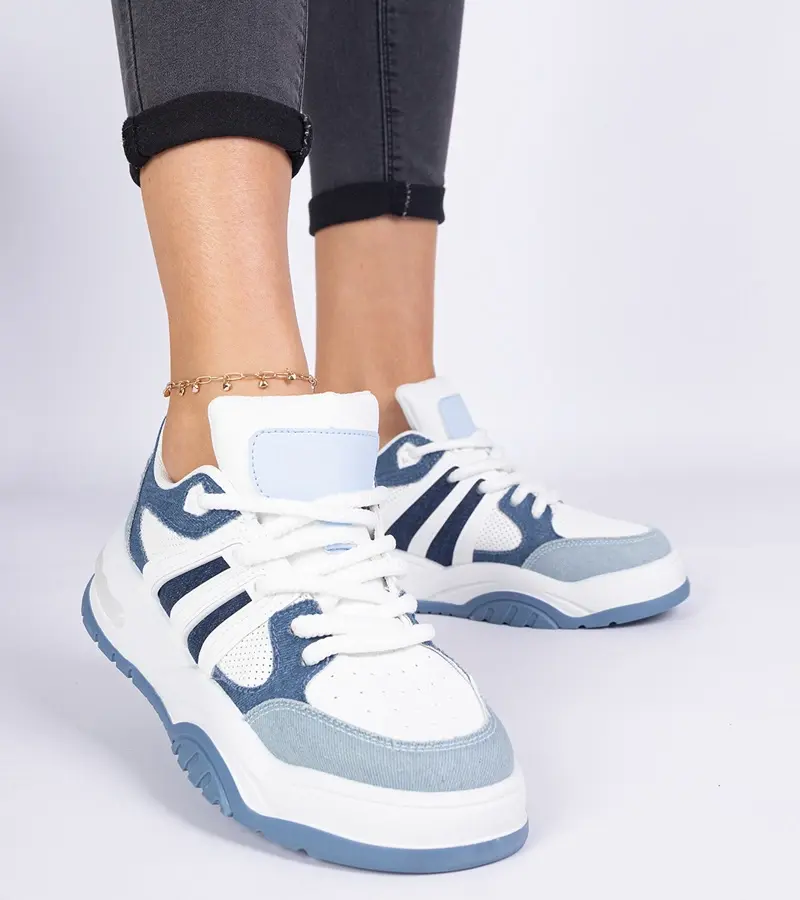 Gemre Modré dámske tenisky s masívnym šnurovaním Bartella