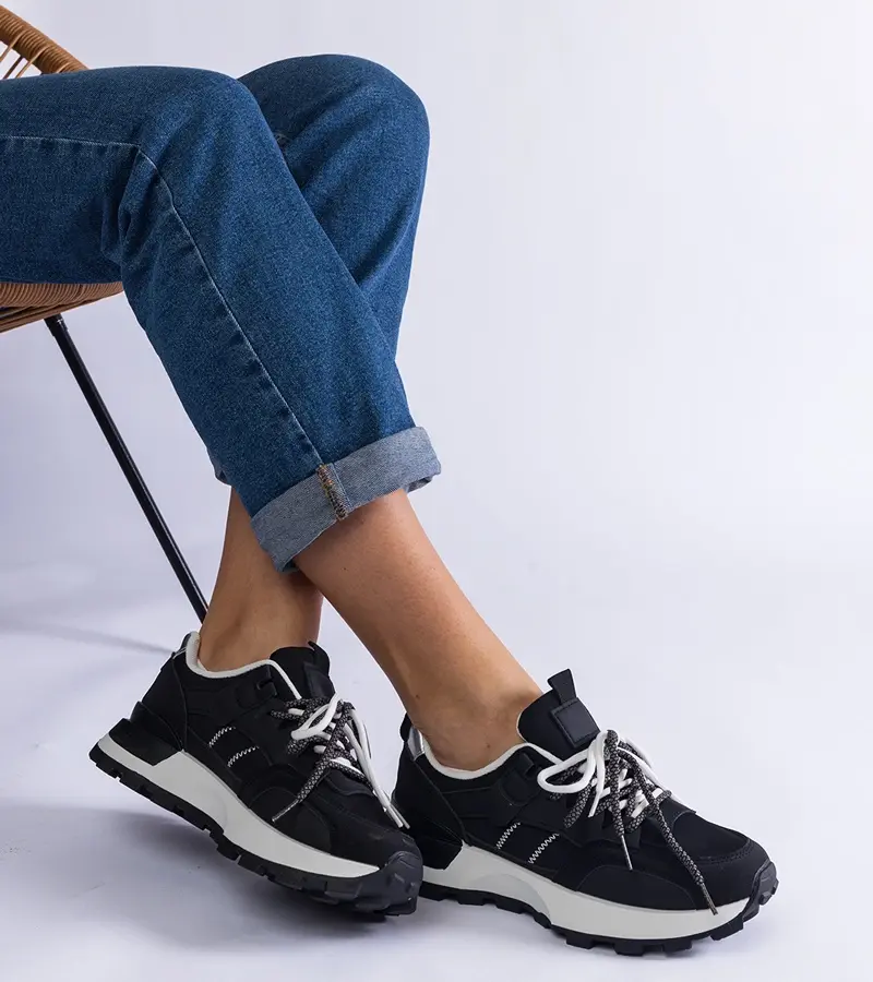 Gemre Čierne športové dámske tenisky Adalia