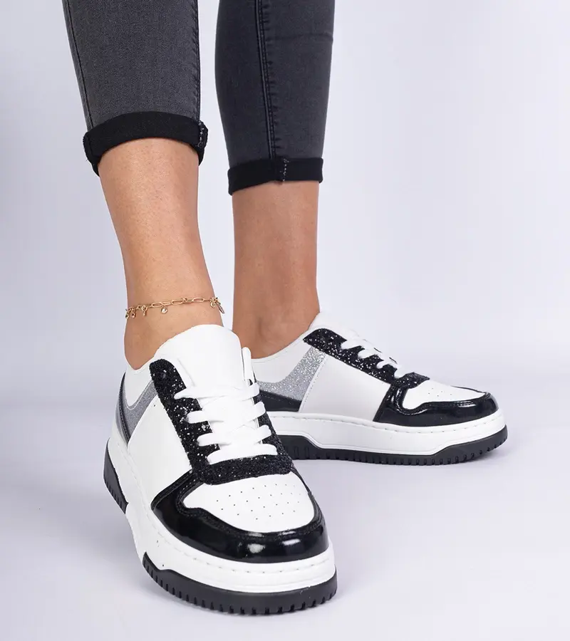 Gemre Čierne dámske tenisky na hrubej podrážke Dolla