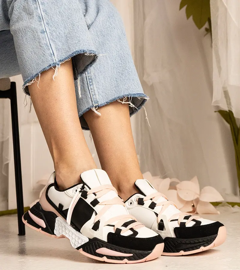 Gemre Ružové dámske tenisky na masívnej podrážke Balika