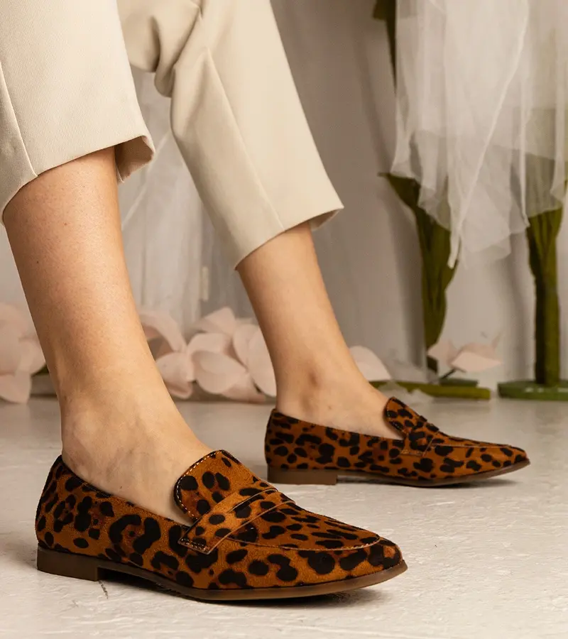 Gemre Panterkové dámske mokasíny klasické Nageri