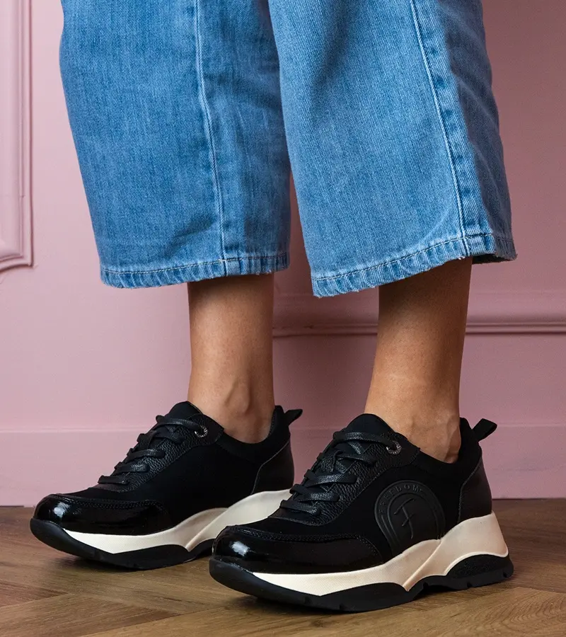 Gemre Čierne športové dámske tenisky Wener