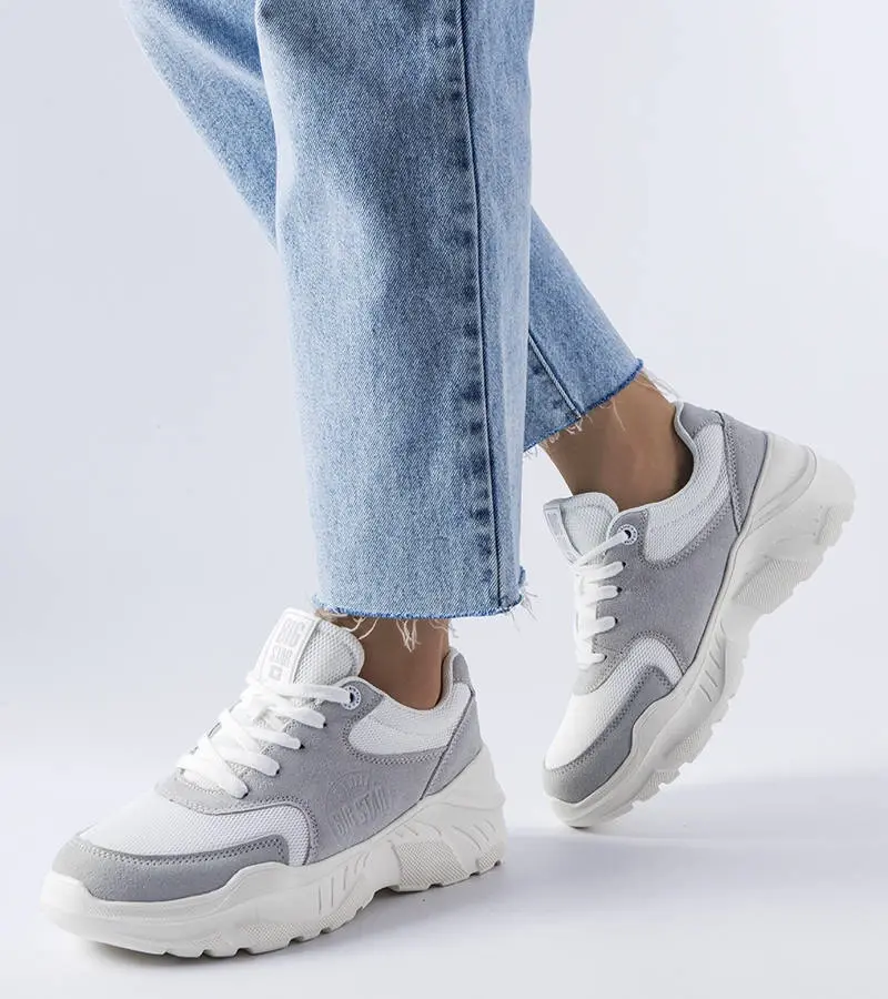 Bielo-sivé tenisky Big Star