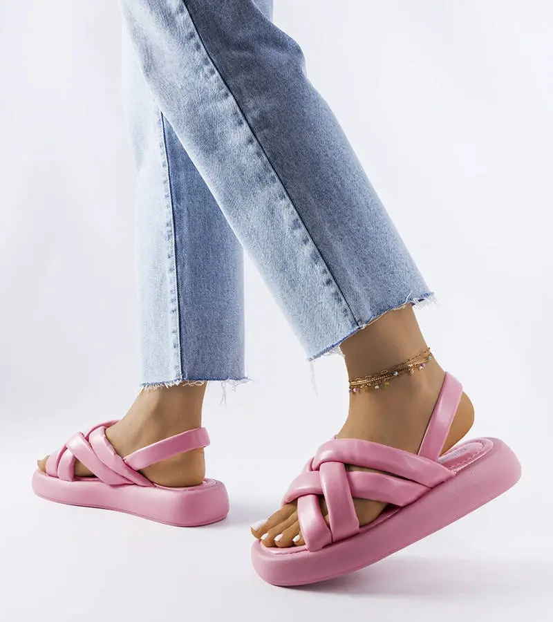 Gemre Ružové žabky na platforme Primeau