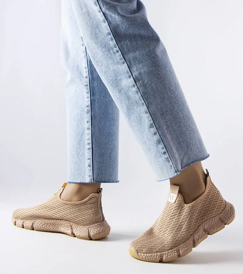 Gemre Béžové slip-on tenisky Yellville