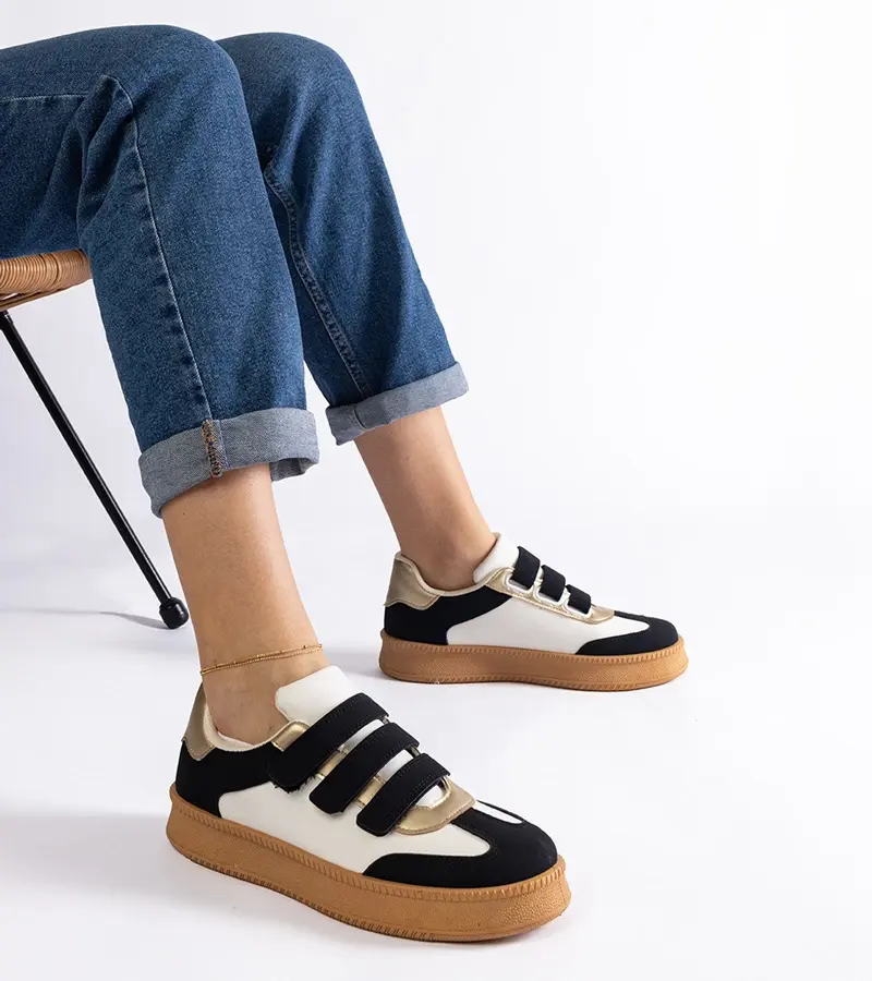 Gemre Čierne tenisky na suchý zips Mena