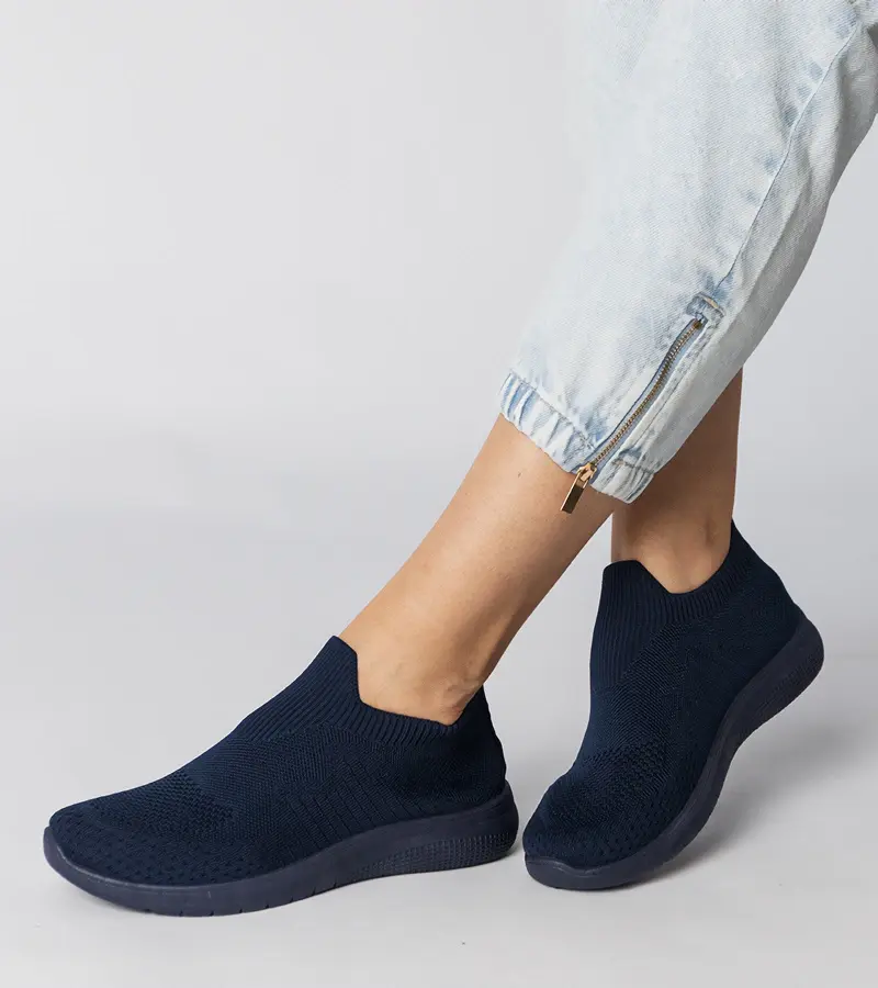 Gemre Tmavomodré športové tenisky s ponožkovým zvrškom Kreta