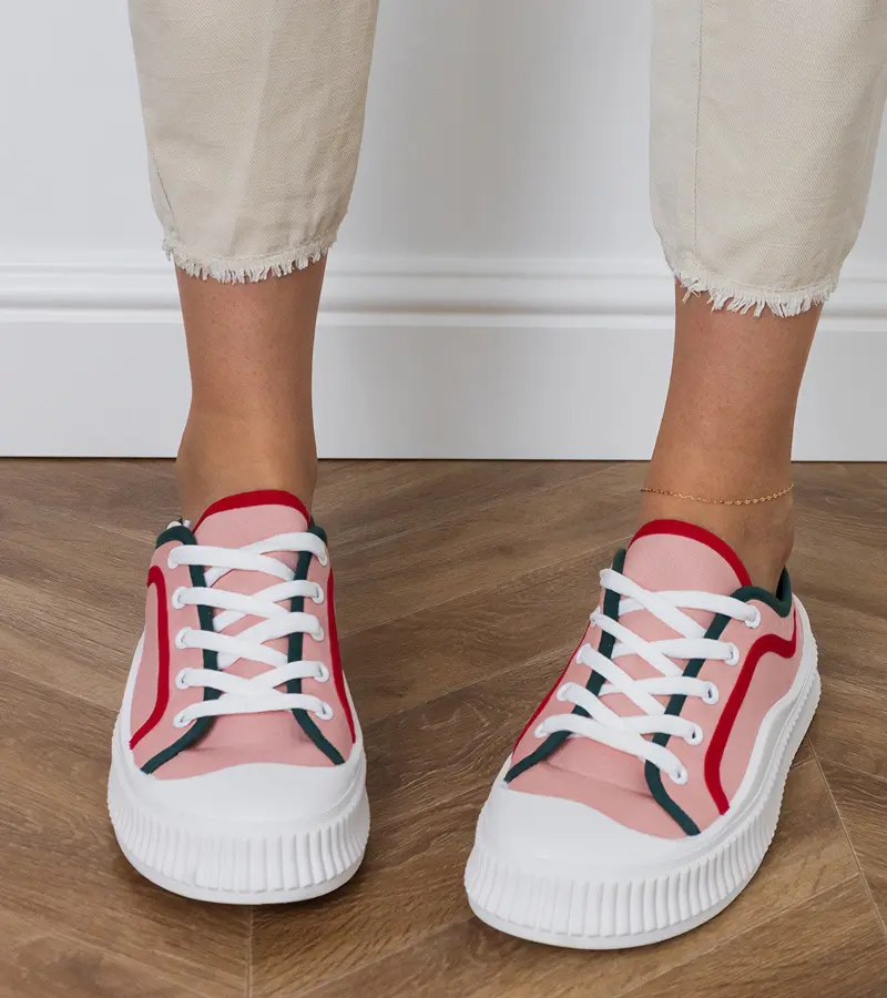 Gemre Ružové dámske tenisky na platforme Salis